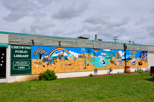 mural at the Chetwynd Public Library